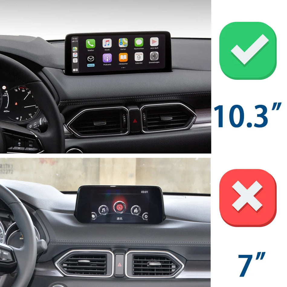 Mazda CX5 10,3 tum skärm trådlös laddning telefonhållare