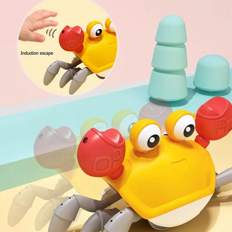 Interactive Musical Electric Crab Toy for Toddlers - Crawling, Educational &amp; Fun Christmas Gift
