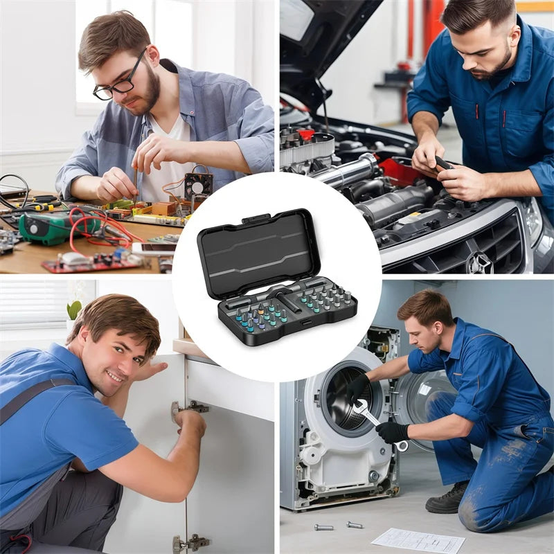 24 In 1 Magnetic Screwdriver Set &ndash; Detachable Portable Tool