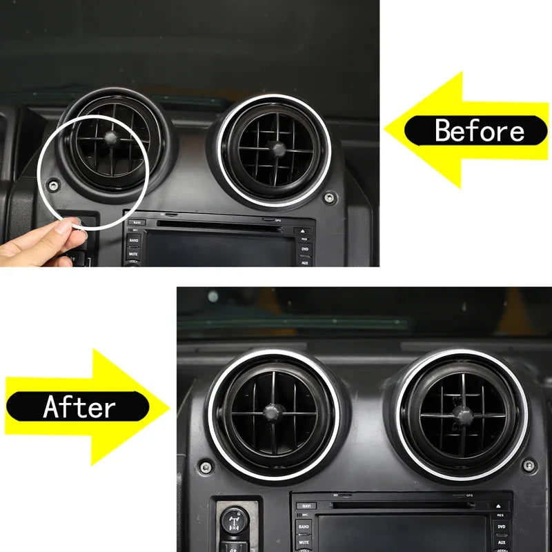 Okrasni obroč iz aluminijaste zlitine srebrne barve za 2003-2007 H2