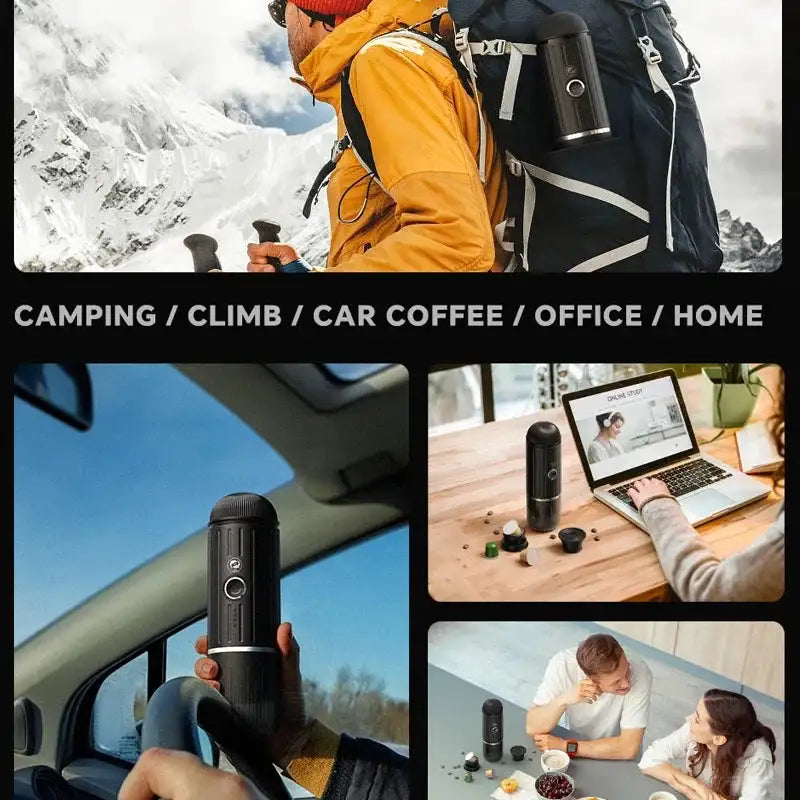 Portable Wireless Espresso Machine Heated Coffee Maker