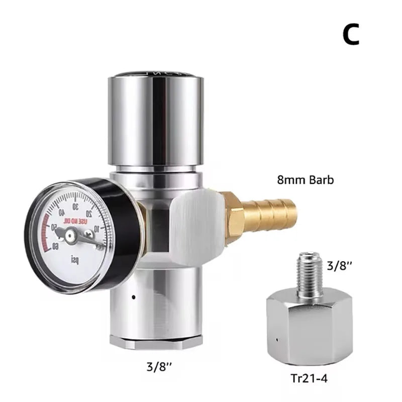 2 In 1 Co2 Mini Regulator &ndash; 0-60 PSI Pressure Range C