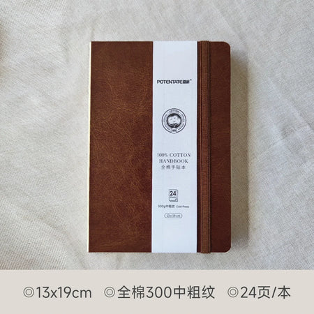 POTENTATE Linen-Bound Hardcover Artists Paper Pads &ndash; Smooth 13x19cm Brown