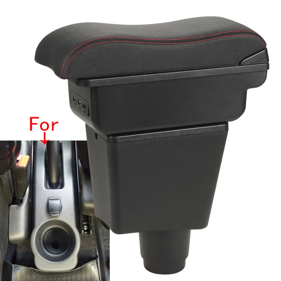 Caja de reposabrazos con cuero y ABS para Renault Logan 2 Sandero 2