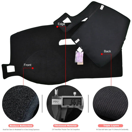 Dashmat Dash Mat For GMC Yukon Sierra Chevrolet Suburban Tahoe Avalanche Silverado 2007-2013 Dashboard Cover Dash Board Cover by InterCyprus Trading Ltd