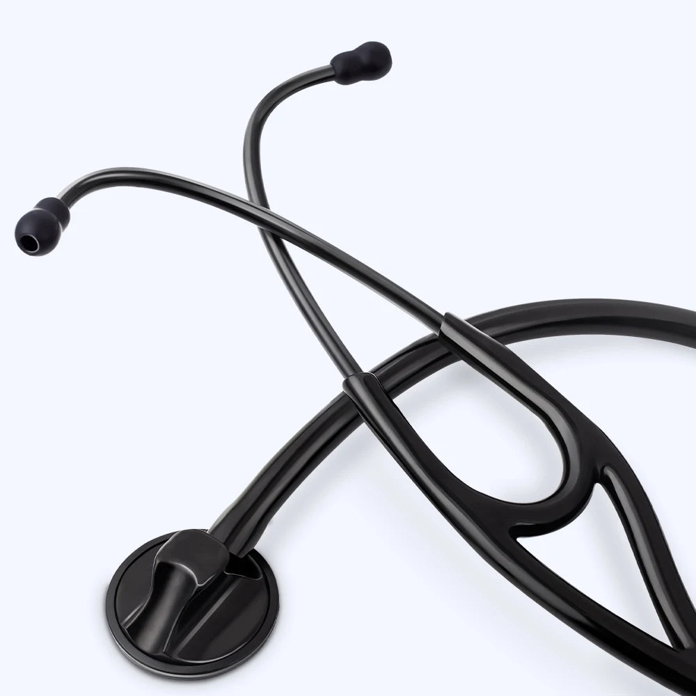 Professional Cardiology Stethoscope - Single Head Design 118-Black