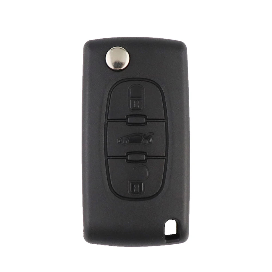 Kaukosäädinavain Peugeotille ja Citroenille 807 C8 1007 3-nappinen 433MHz ID46 VA2 HU83 kääntöterä