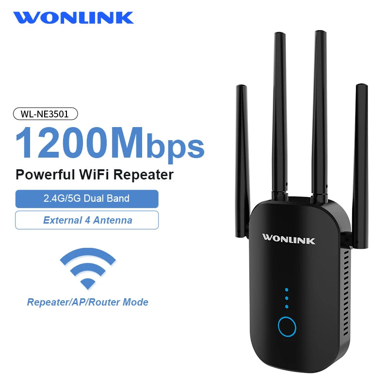 Wonlink 1200Mbps WiFi Repeater Dual Band 2.4G/5GHz &ndash; Fast