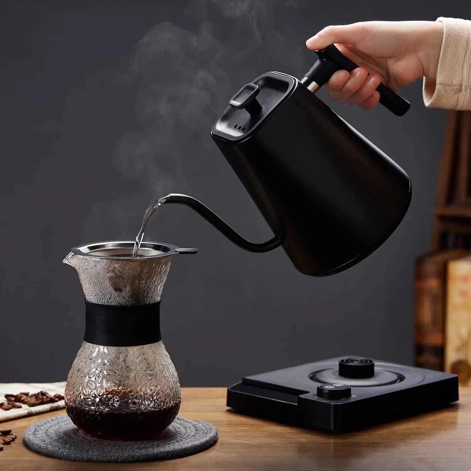 Gooseneck Electric Kettle - Precise 1 Degree Temp Control