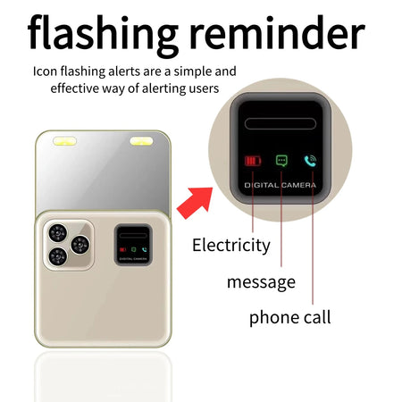 Rotatable Cute Mini Slider Phone &ndash; Two Torch Lights