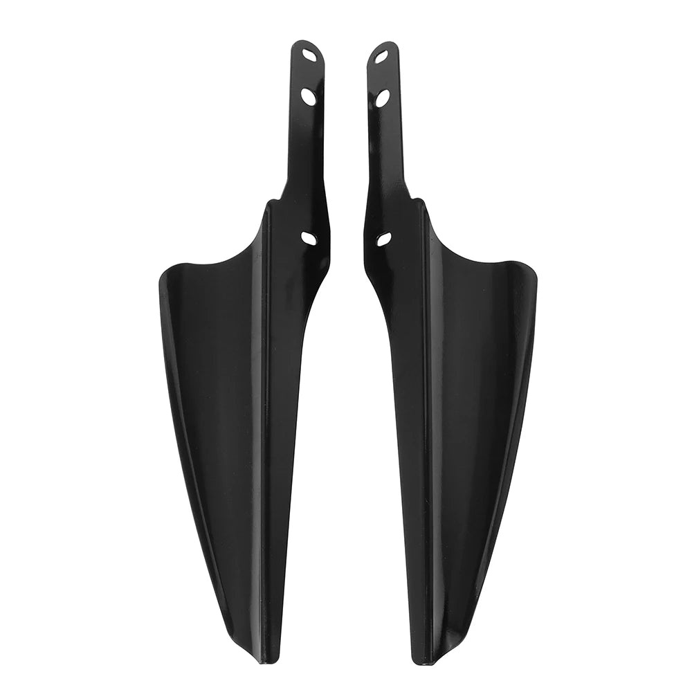 Front Fork Wind Deflectors &ndash; Chrome Black Finish Durable Gloss Black