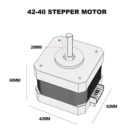 Creality FDM 3D Printer Stepper Motor 42-40 and 42-34 &ndash; Precision Performance for Smooth Movements Stepper Motor 42-40 / 1pcs