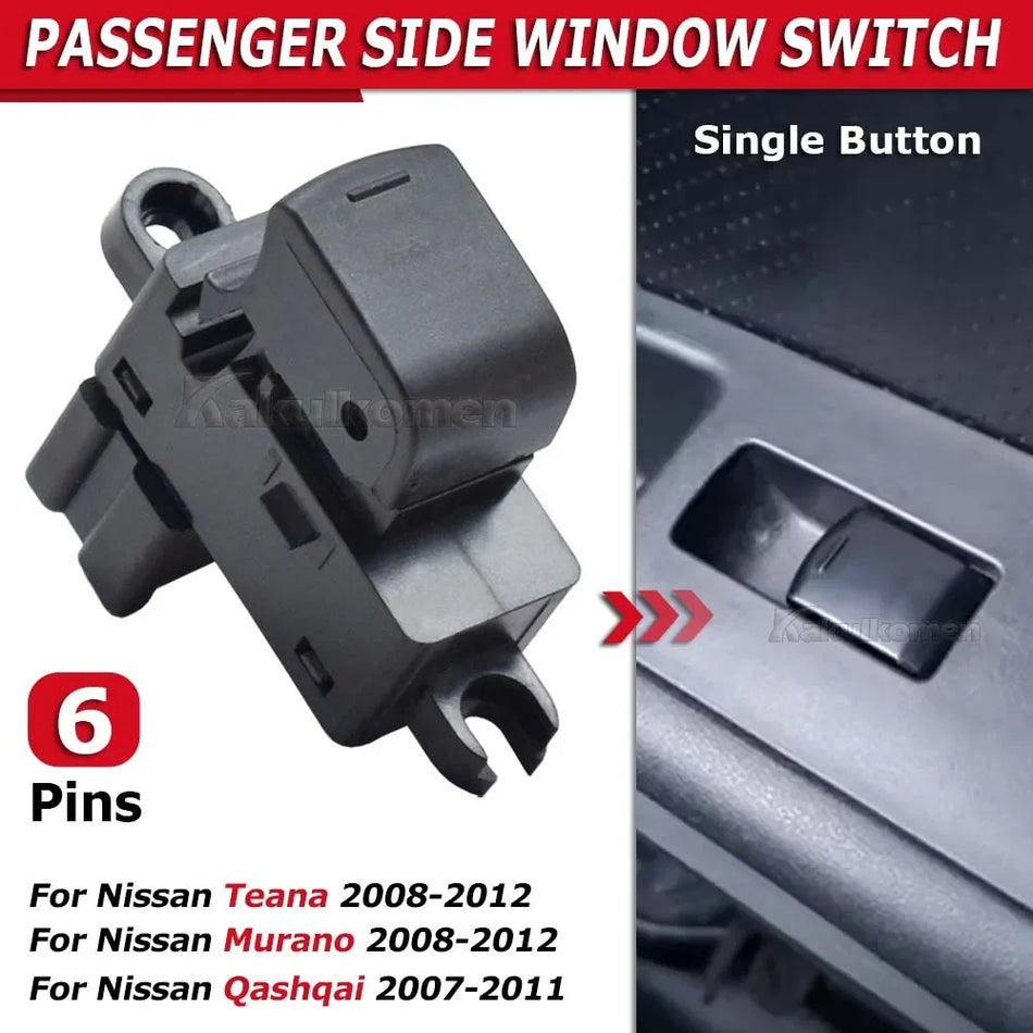 Panou de comutare pentru ridicarea geamurilor electrice pentru Nissan Qashqai, Navara D40