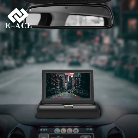 E-ACE 4.3 Inch Car Rear View Monitor - Folding Easy Install
