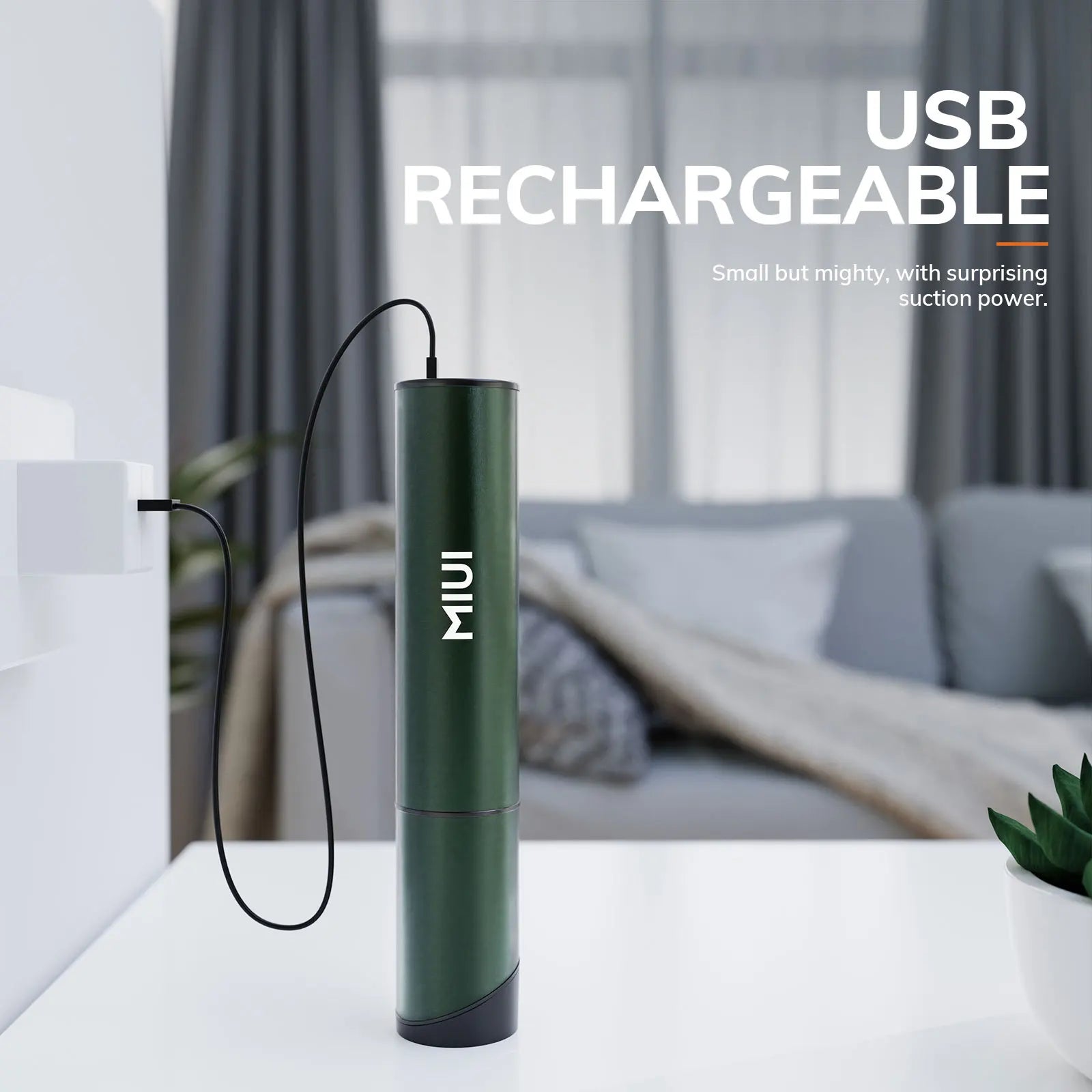 MIUI Handheld Cordless Vacuum Cleaner with 3 Suction Heads for Desktop, Keyboard &amp; Car