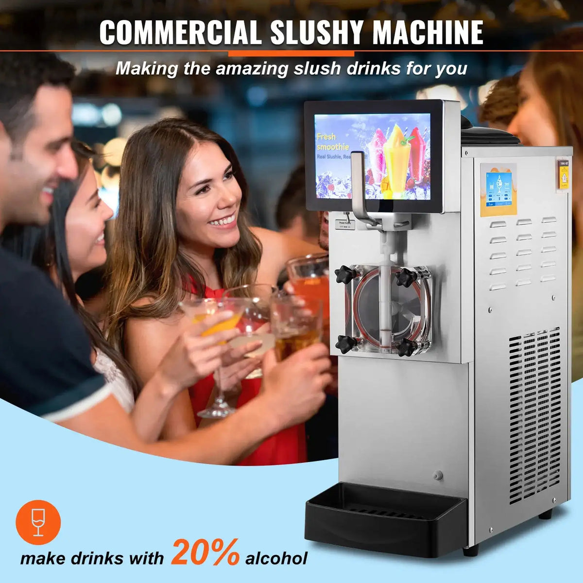 8L Slushy Margarita Machine With Digital Display