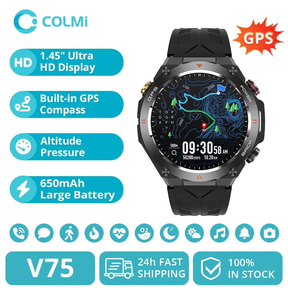 2024 COLMI V75 GPS Smart Watch &ndash; Ultra HD Display With GPS