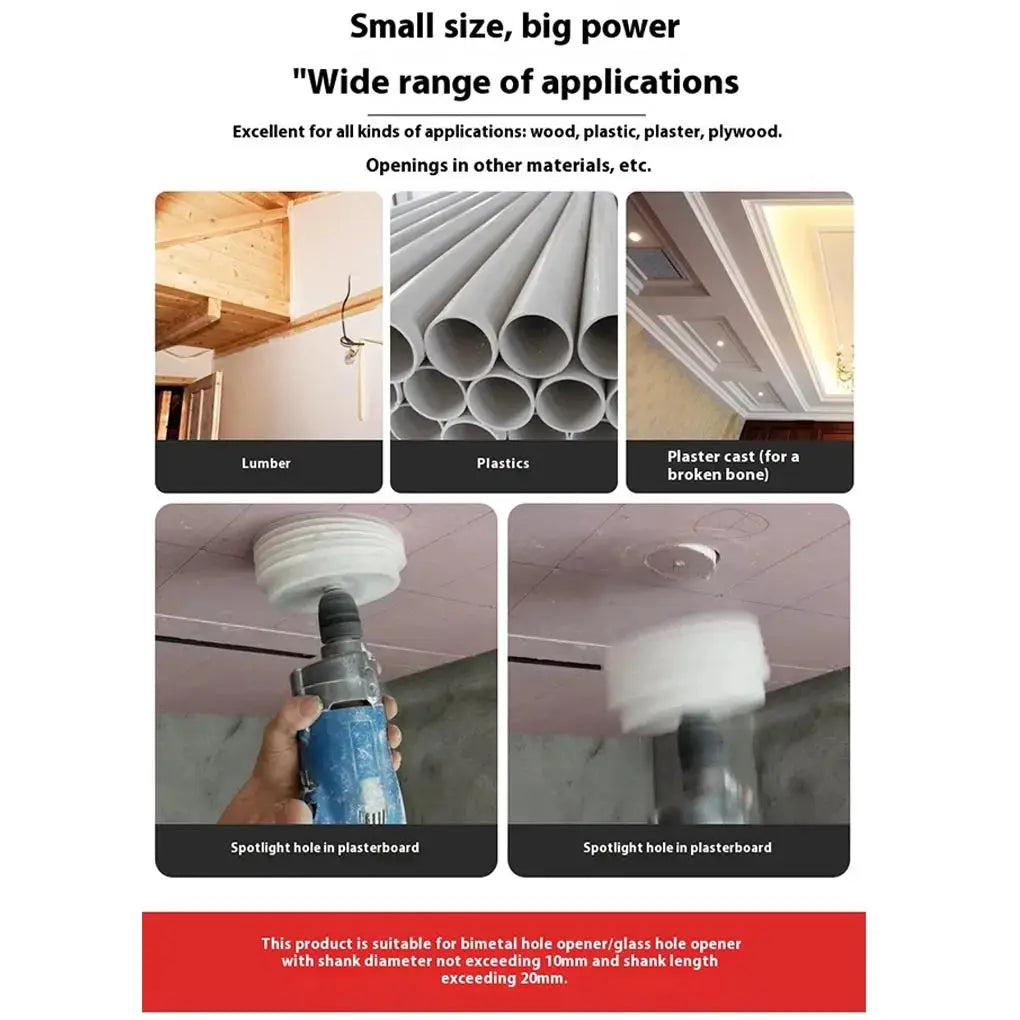 125/160/200mm Hole Opener Dust Cover Ceiling Wood Plasterboard Downlight Hammer Drilling Cover Perforated Ash Dust Cover by InterCyprus Trading Ltd