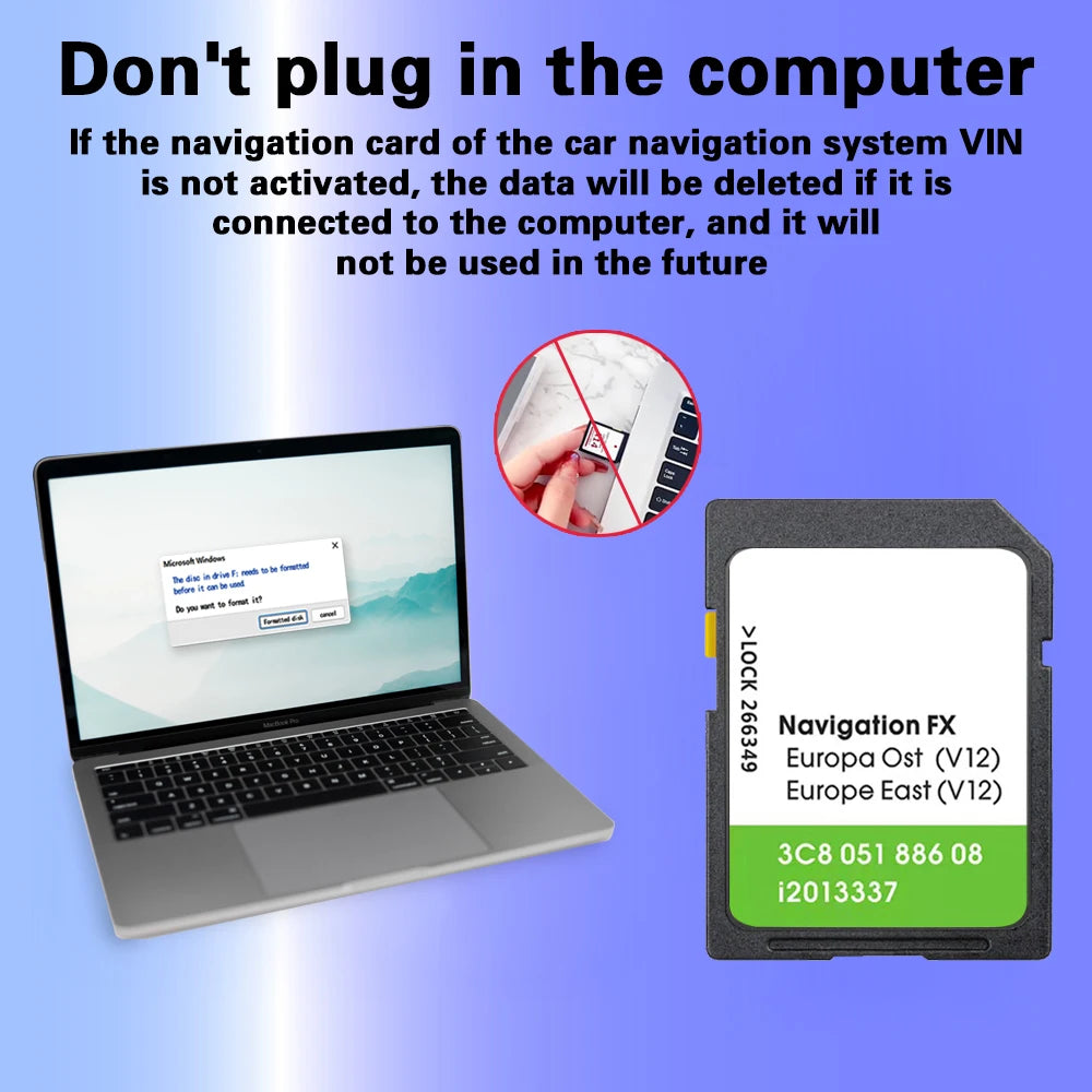 VW RNS 310 East Europe Map Card 8GB &ndash; East Europe Maps