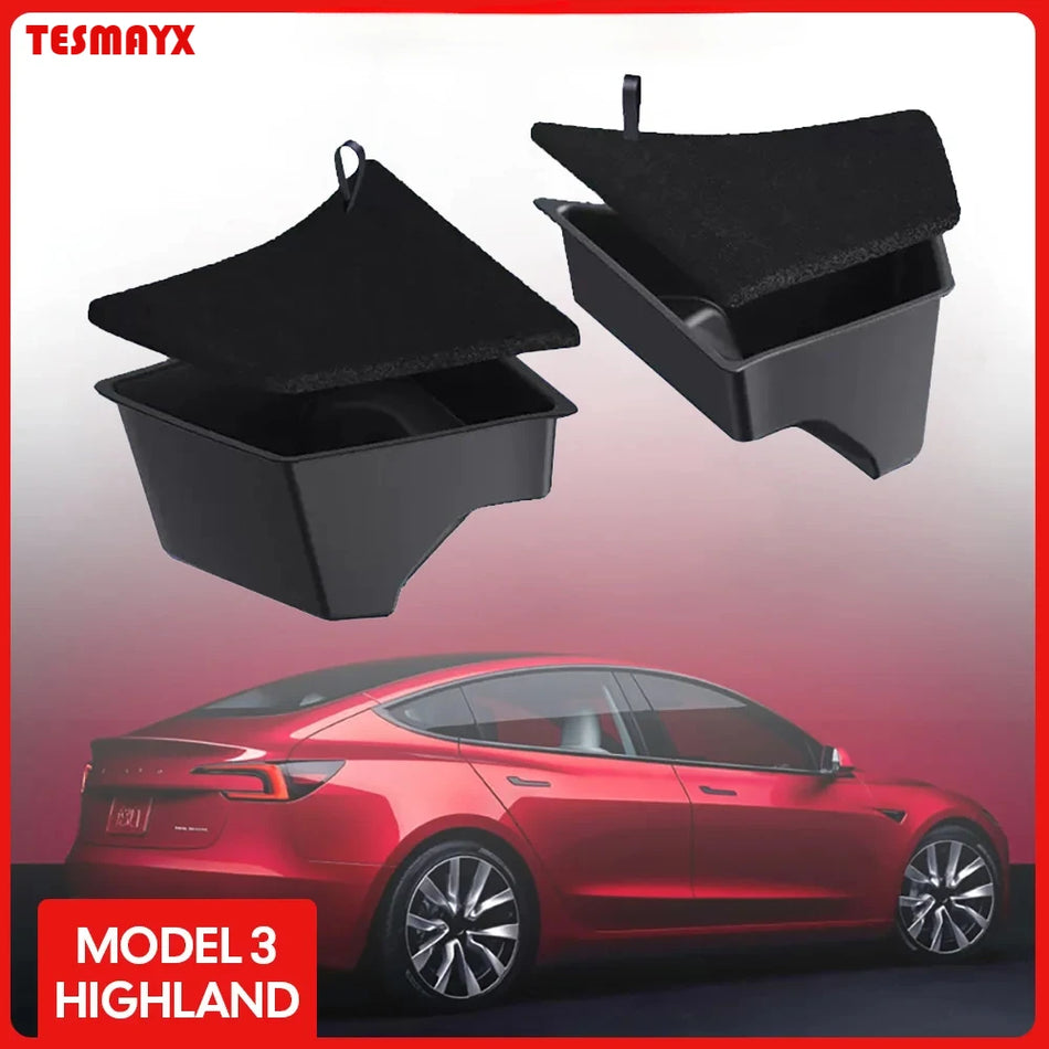 Heckkofferraum Aufbewahrungsbox mit Abdeckung für Tesla Model 3 Highland