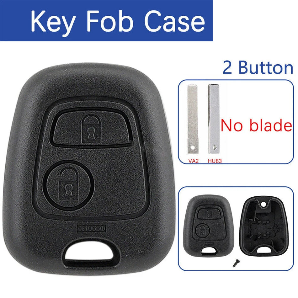 Kryt kľúča pre Toyota Aygo VA2/HU83 2-tlačidlový diaľkový kryt čierny plast a kov