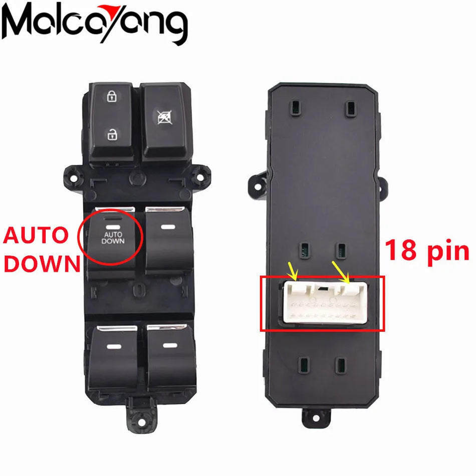 Interruptor de ventana eléctrica para Hyundai Tucson 2016-2019 delantero izquierdo Abs