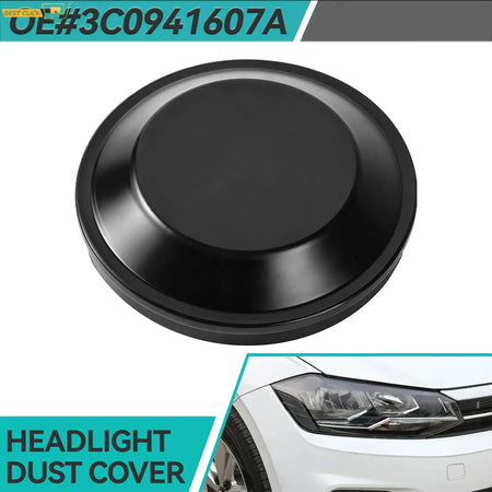Headlight Low Beam Dust Cover Cap 3C0941607A For VW Golf R GTI Polo Jetta Passat Eos Tiguan Touareg Rear Access Lid by InterCyprus Trading Ltd