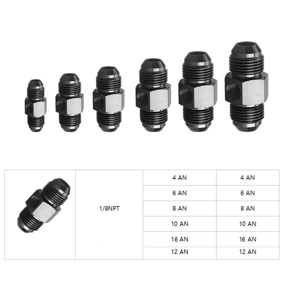 Adaptateur de port de manomètre en aluminium mâle à femelle AN4 AN6 AN8 AN10 AN12 un huitième NPT