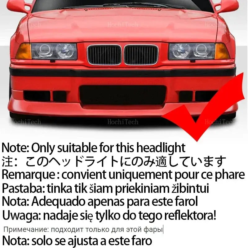 RGB colorful DTM Angel Eyes Rings Led APP control Car Headlight DRL for BMW 3 series E36 1990-2000 316i 318i 320i 323i 325i 328i by InterCyprus Trading Ltd