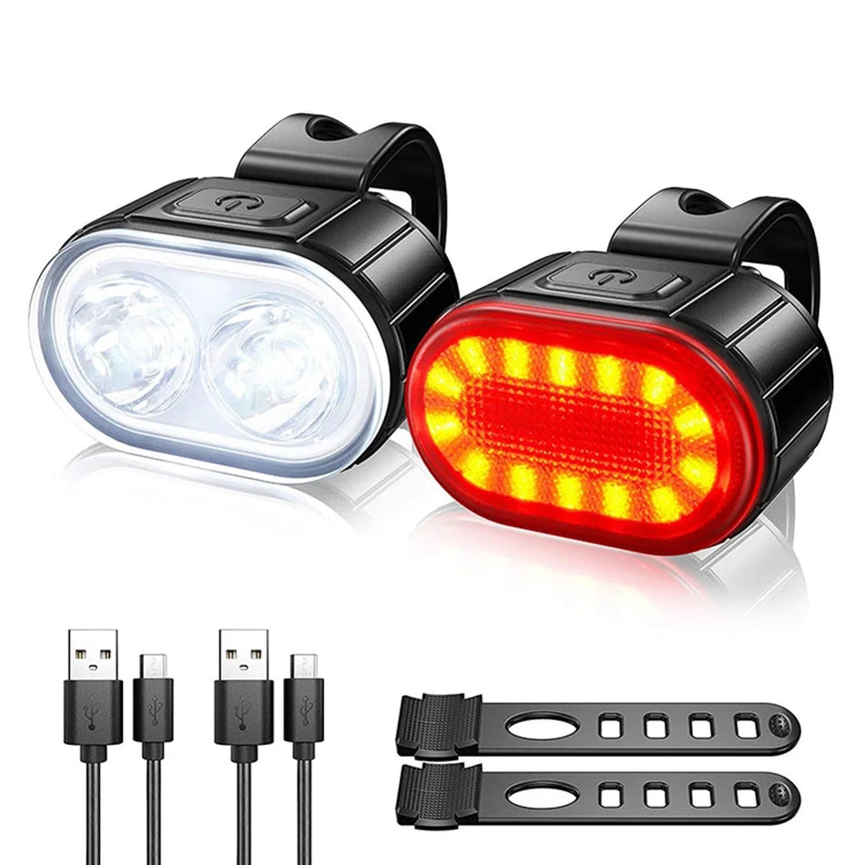 Bucklos HL 402030 Světlo na kolo zadní a přední vodotěsné ABS LED