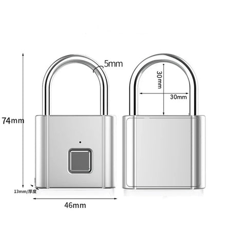 Smart Biometric Fingerprint Padlock - Waterproof &amp; Keyless Security Lock