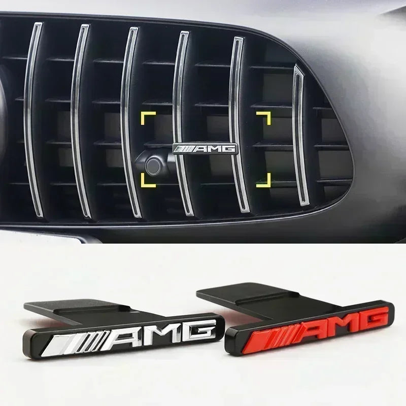 Premium Car Hood Grill Emblem Badge for Mercedes Benz AMG Models - Fits GLA, GLC, GLE, GLS, GT, A, C, E, G Class &amp; More