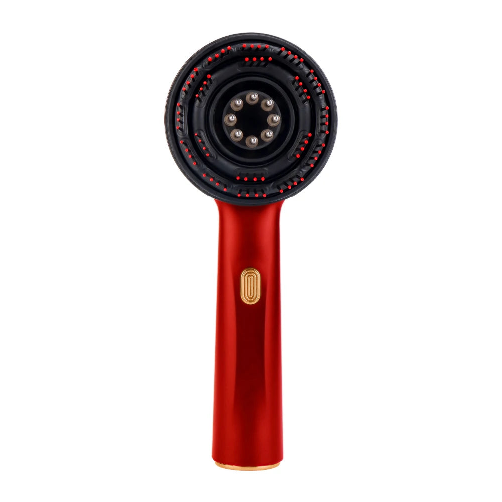 Electric Massage Comb &ndash; Vibration and Red Light Therapy for Hair Growth Red