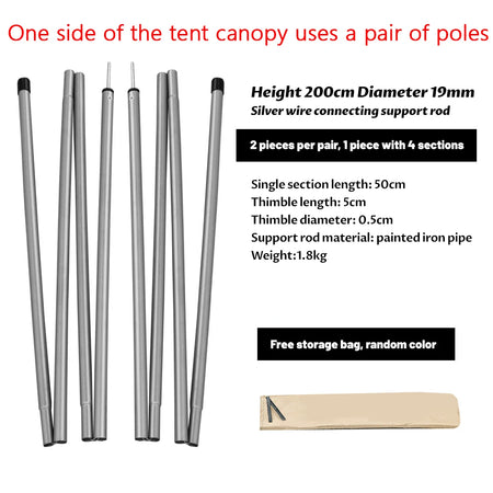 Large Waterproof Family Camping Tent for 5-9 People with Sun and Wind Protection 2m Ploe