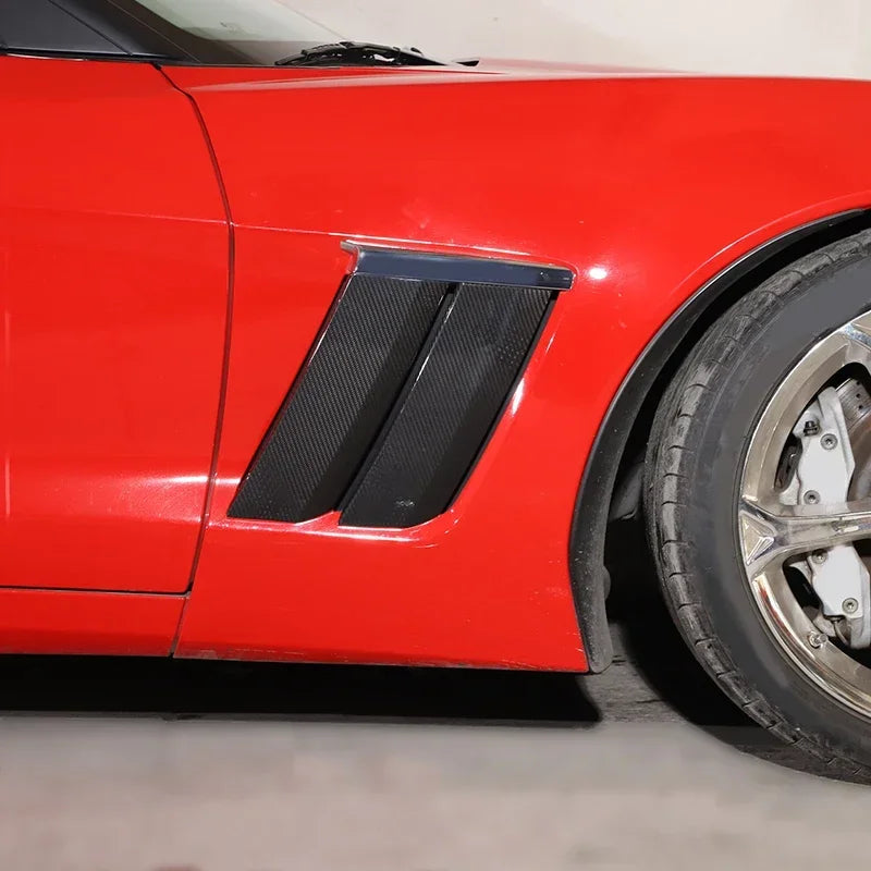 4Pcs Copertura Laterale in Fibra di Carbonio Reale per Paraurti Corvette C6