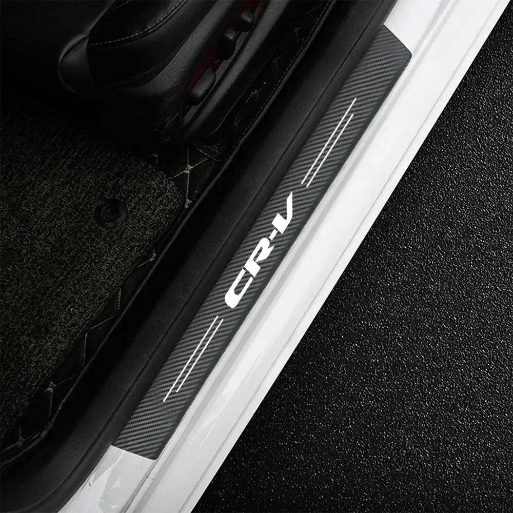 Carbon Fiber Door Sill Protector For Honda CRV HRV Civic