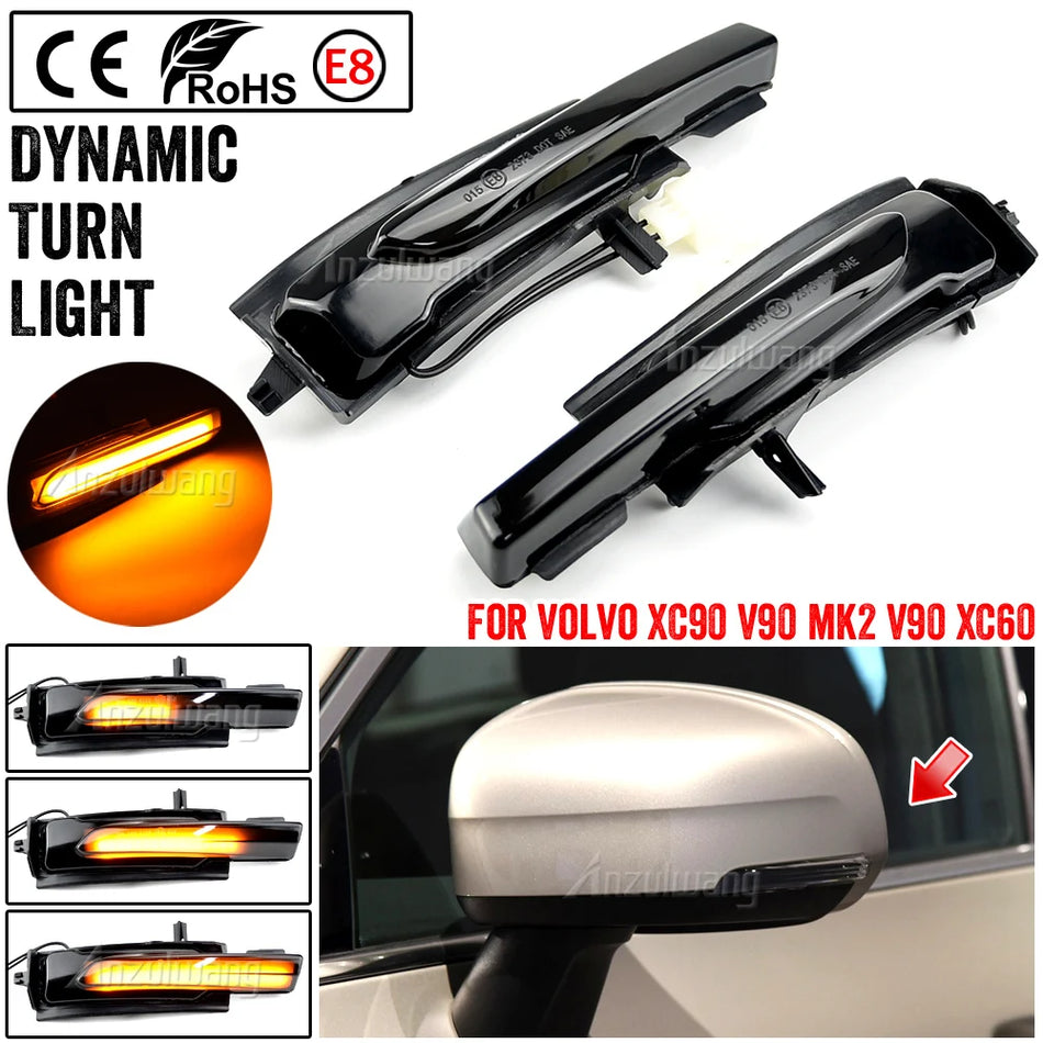 Repetidores de Señal de Giro Secuenciales LED para Volvo XC90 XC60 V90 S90