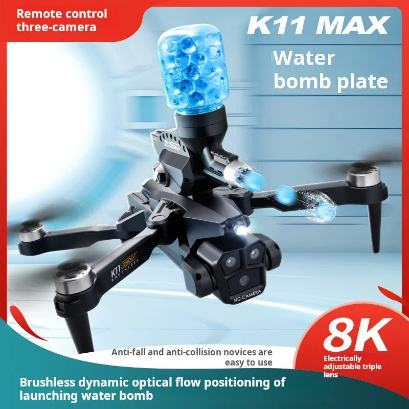 🟠 k11max Το best-selling stelling drone drone τρία φωτεινό ρεύμα ρίχνοντας τηλεχειριστήριο αεροσκάφη Αεροφωτογραφία Quadcopter Boy