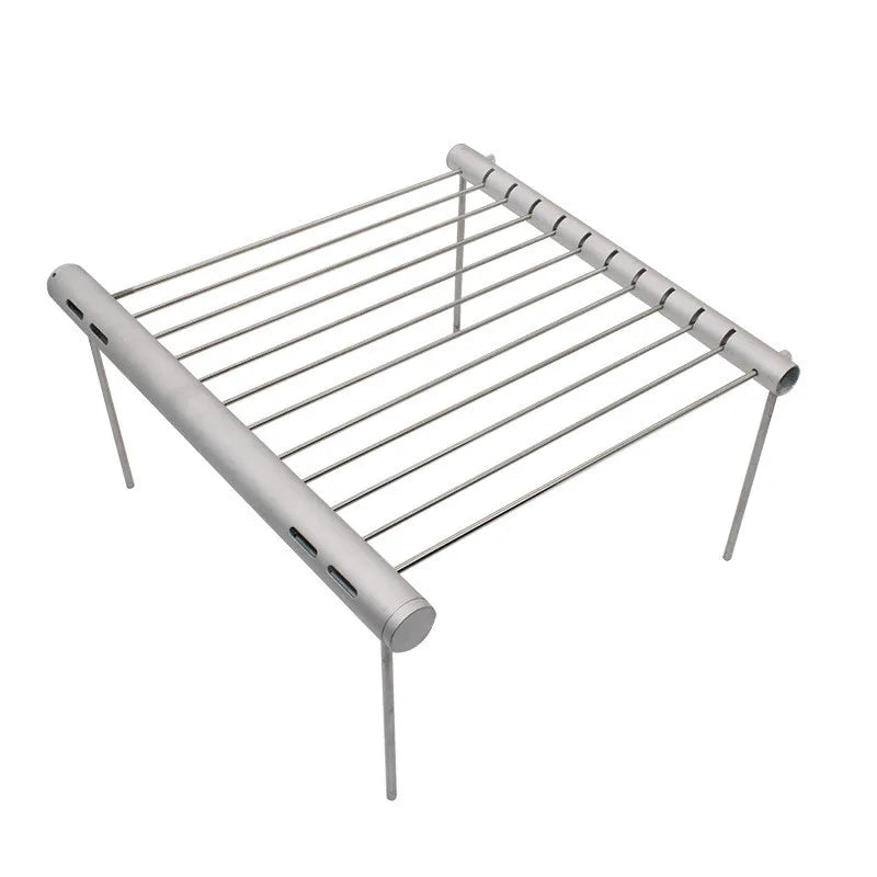 Portable Stainless Steel Mini Barbecue Grill - Foldable &amp; Lightweight for Outdoor Cooking