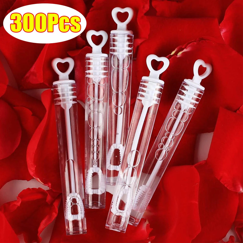Transparent Love Heart Bubble Tubes Empty Soap Bottles Gifts