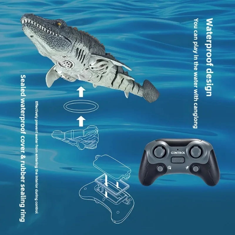 Remote Control Dinosaur RC Boat Toy &ndash; Water Spray Fun