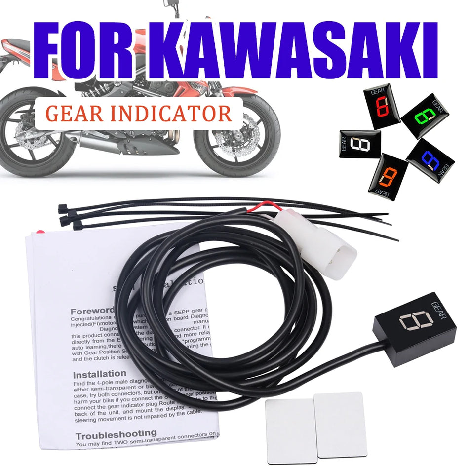 Kawasaki Z750 Gear Indicator with Digital Display, Plastic Construction for Z1000 ZX6R ER6N ER6F Versys 650