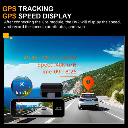 ACCEO B63 4K Dashcam &ndash; Dual Lens Night Vision GPS Parking