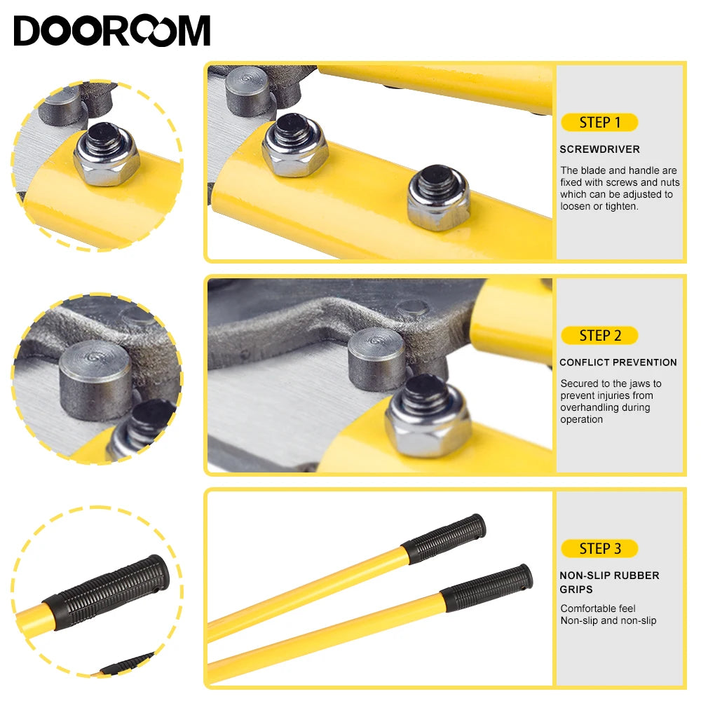 DOOROOM Manual Long Arm Cable Scissors &ndash; Fast Anti-Rust Hydraulic Cutter