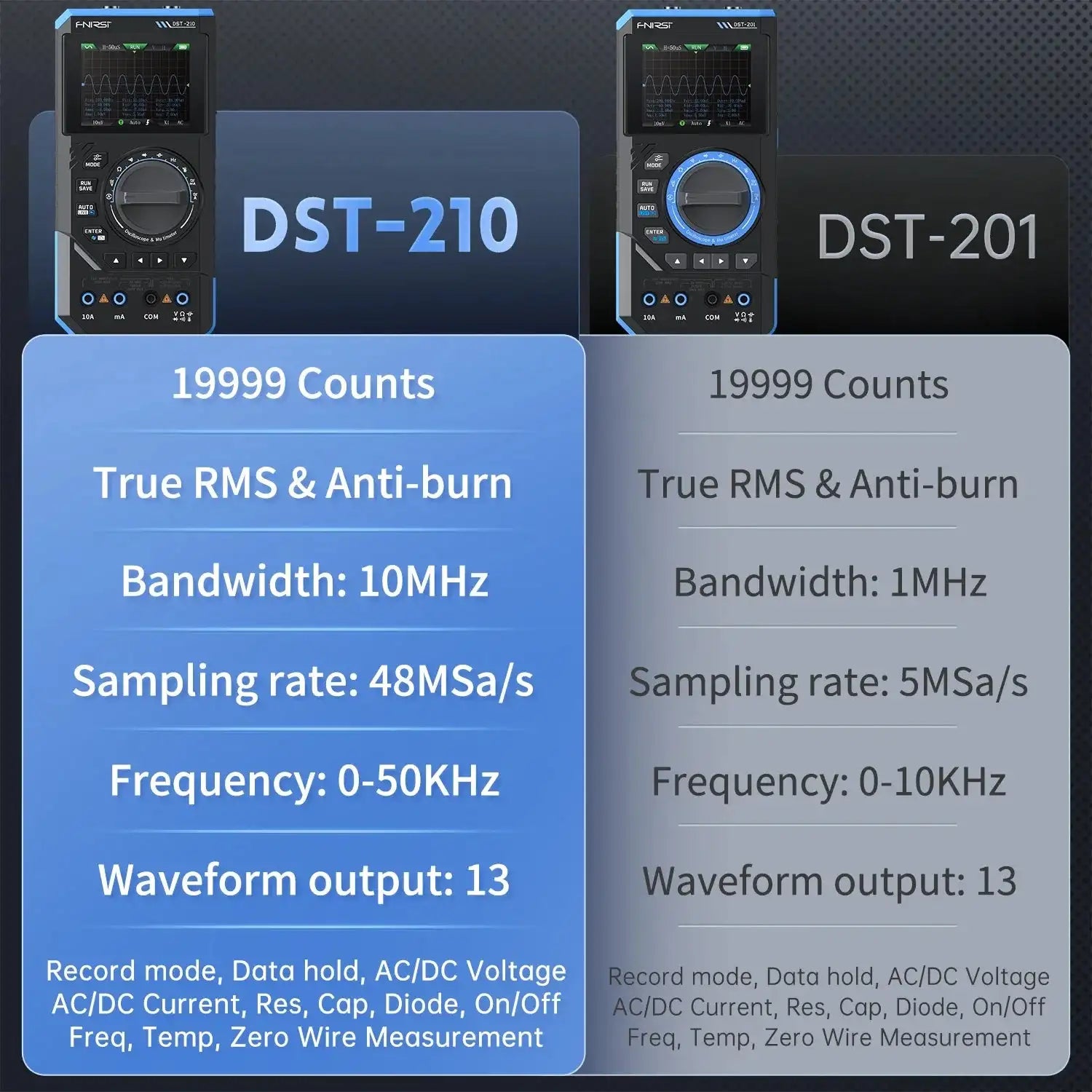 Fnirsi DST210 3 In 1 Portable Oscilloscope Multimeter 10MHz