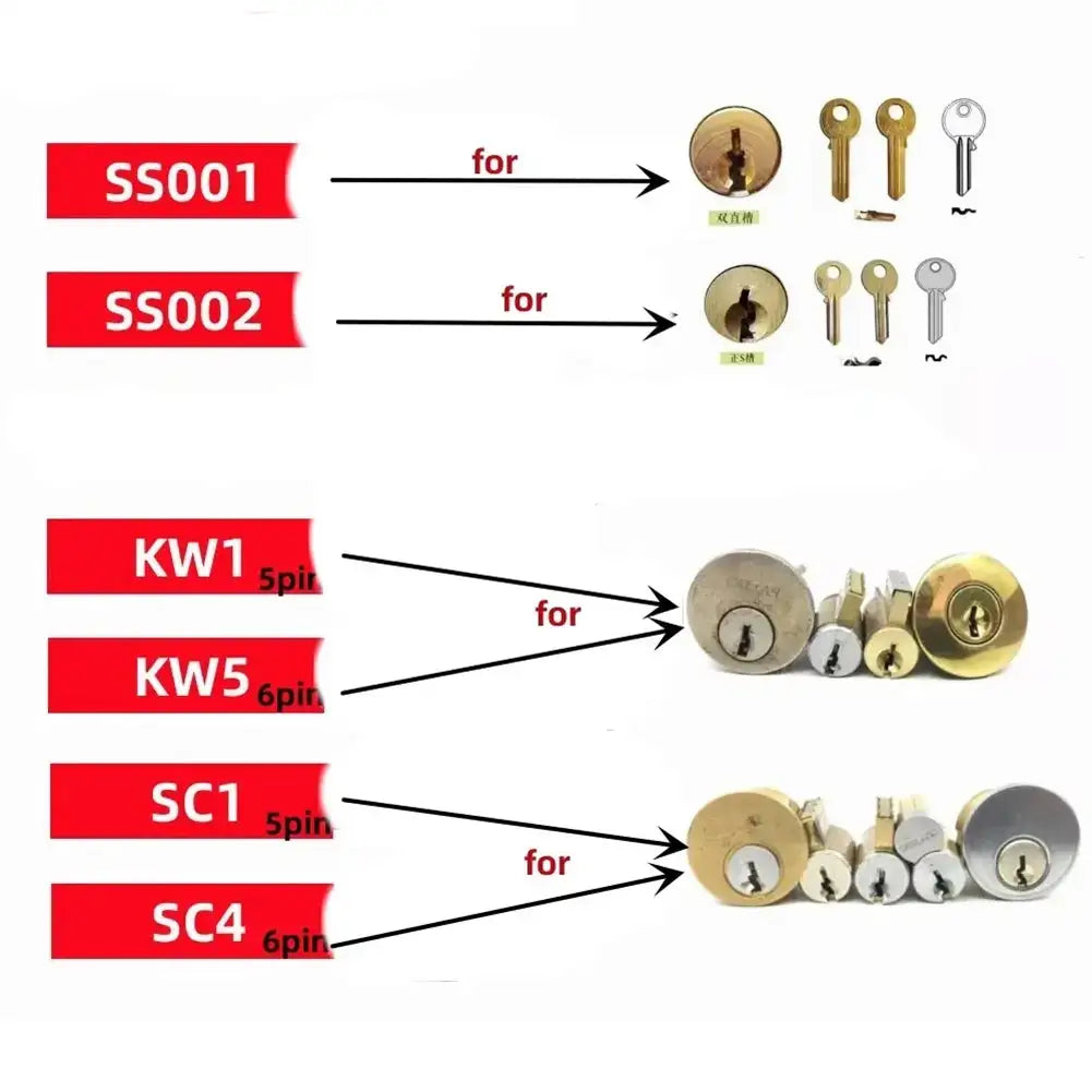 2 In 1 Stainless Steel Key Decoder Precision Hook Pickup
