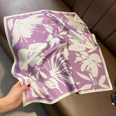 YIMOERSS Silk Bandana Scarf &ndash; Luxurious 100% Real Silk 13108-6 / Real Silk 53x53cm