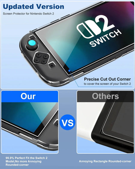 BEBONCOOL NP10 6 in 1 magnetic protective case set for Switch2 with 9H tempered glass film for switch2 GAME accessories by InterCyprus Trading Ltd