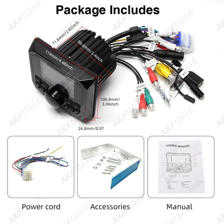 AKAMATE MS-54RV Boat Radio &ndash; Waterproof IPX5 Bluetooth