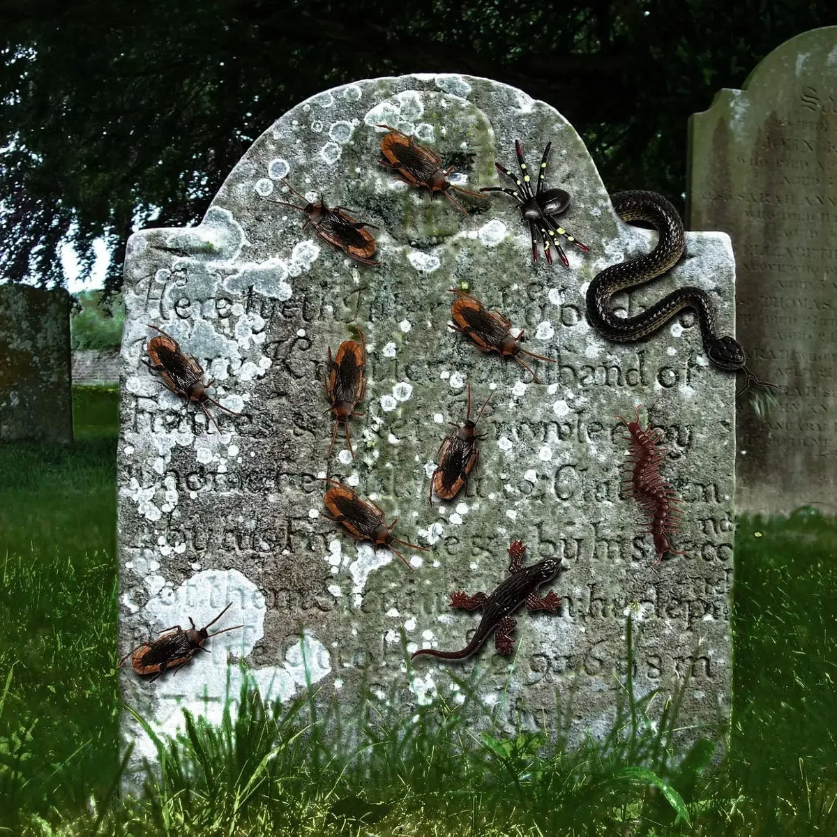 148Pcs Halloween Fake Insect Set &ndash; Realistic Insect Props